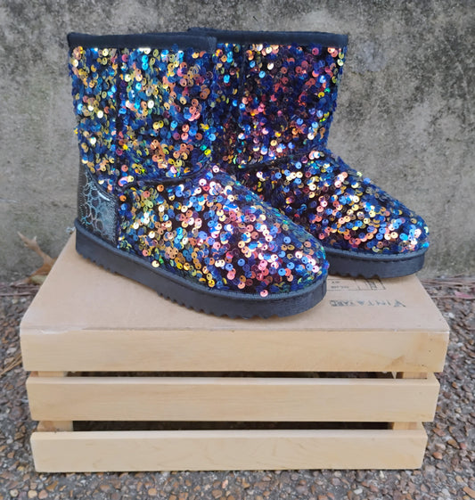 Girls Dazzle Sequin Boots